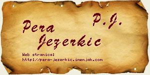 Pera Jezerkić vizit kartica